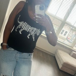 Tiger Sequin Muscle Tank